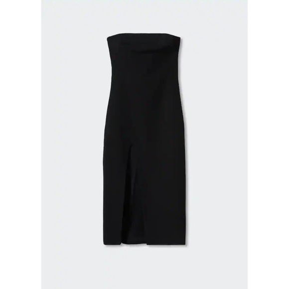 NWT Mango Black Feather Dress Midi- size 2 - Picture 9 of 9